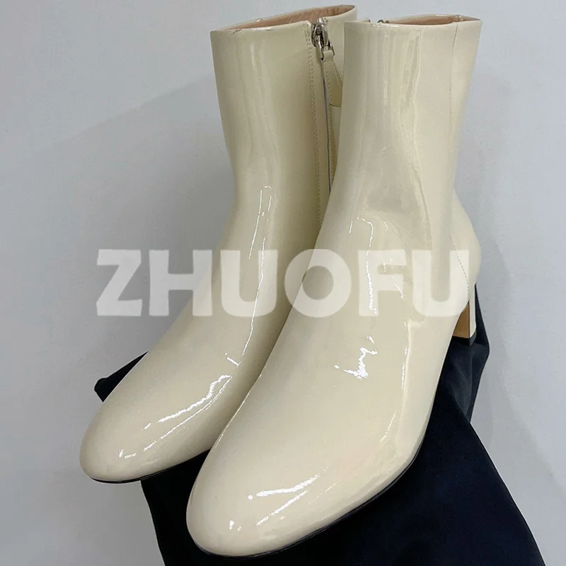 Women Short Boots Spring Autumn Genuine Leather Upper Side Zipper Design Round Head Ankle Boots Fashion Versatile Female Shoes
Women Short Boots Spring Autumn Genuine Leather Upper Side Zipper Design Round Head Ankle Boots Fashion Versatile Female Shoes
