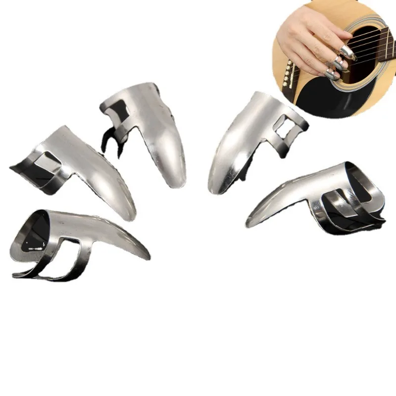 6Pc Stainless Steel Finger Protective Finger Picks Protection Finger for Guitar Banjo Ukulele Silver
6Pc Stainless Steel Finger Protective Finger Picks Protection Finger for Guitar Banjo Ukulele Silver