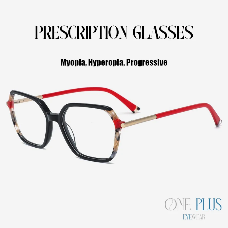 

Prescription Glasses for Women Anti Blue Light Acetate Optical Eyewear Frames Myopia Hyperopia Multifocal Progressive Eyeglass