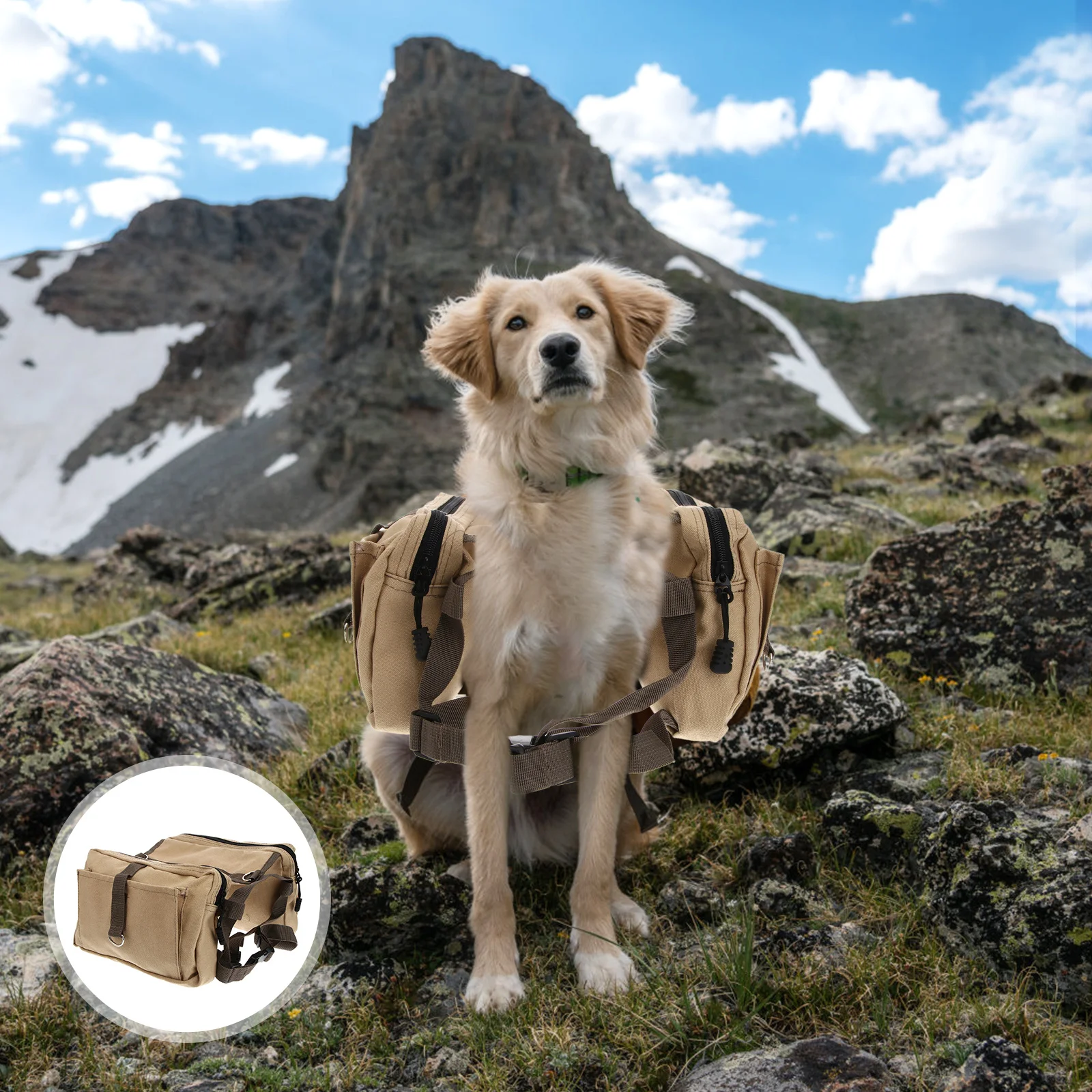

Dog Harness for Dog Vest with Side Bag Dog Pack Hound Travel Camping Hiking Backpack Saddle Bag Rucksack for Medium or Large Dog