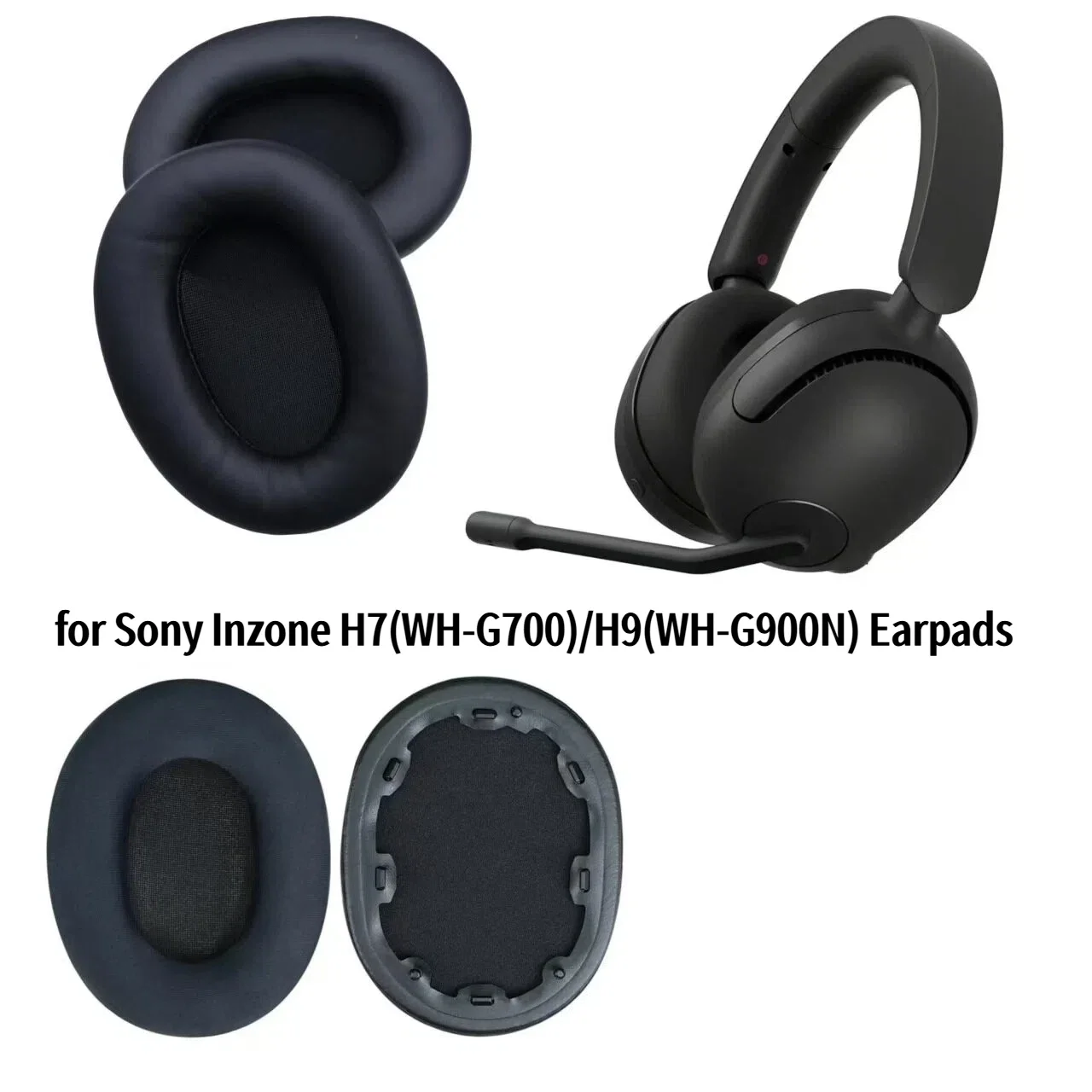 Earpads for Sony Inzone H7(WH-G700)/H9(WH-G900N) Wireless Gaming Headset, Ear Pads Cushions with Softer Protein Leather Earpads for Sony Inzone H7(WH-G700)/H9(WH-G900N) Wireless Gaming Headset, Ear Pads Cushions with Softer Protein Leather
