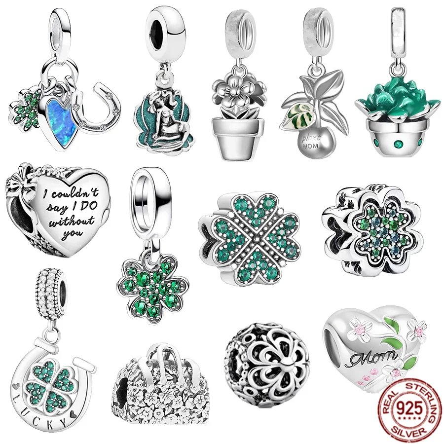 Hot Sale 925 Sterling Silver Four Leaf Clover & Succulent Plant Dangle Charm Bead Fit Original Pandora Bracelet DIY Jewelry Gift
Hot Sale 925 Sterling Silver Four Leaf Clover & Succulent Plant Dangle Charm Bead Fit Original Pandora Bracelet DIY Jewelry Gift