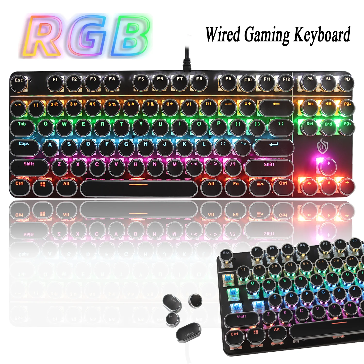 Wired Mechanical Keyboard Gaming LED Backlit RGB Keyboards Light Weight Gamer Keyboard For Laptop PC Computer Game Accessories
Wired Mechanical Keyboard Gaming LED Backlit RGB Keyboards Light Weight Gamer Keyboard For Laptop PC Computer Game Accessories