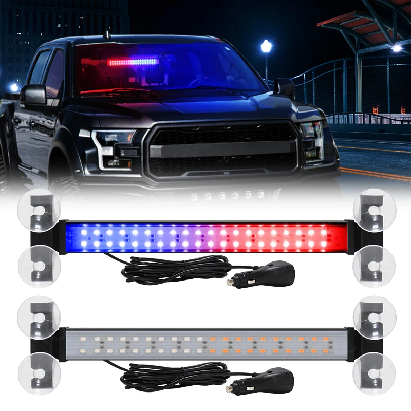 40 LED Strobe Light Emergency Flash Warning Lamp Auto Windshield Bar Traffic Advisor Flashlight Red Blue Car Accessories 12V-24V
40 LED Strobe Light Emergency Flash Warning Lamp Auto Windshield Bar Traffic Advisor Flashlight Red Blue Car Accessories 12V-24V