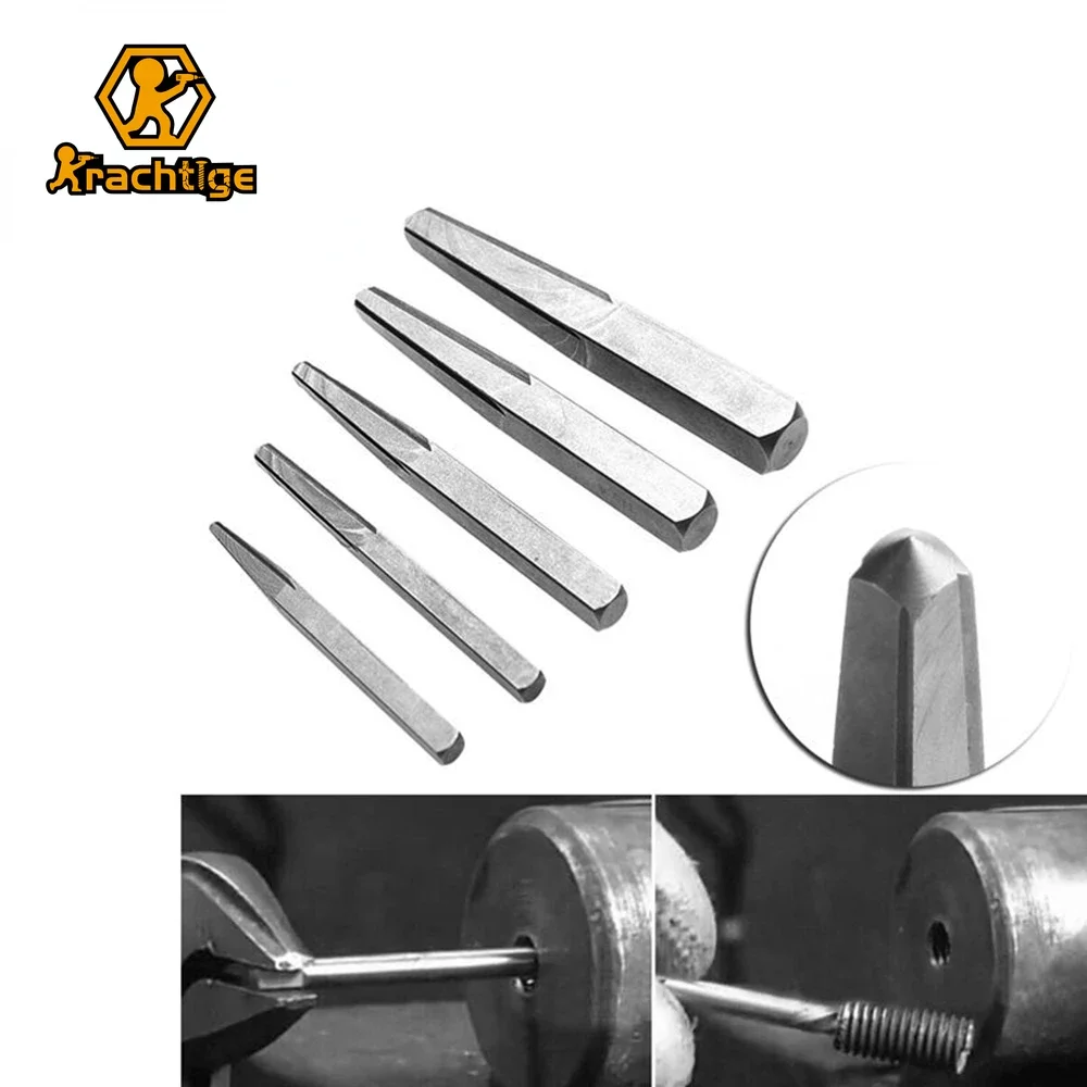 Krachtige 5Pcs Square Screw Removal Drill Bit Set Bolt Screw Extractor Broken Head Screw Remover Tool
Krachtige 5Pcs Square Screw Removal Drill Bit Set Bolt Screw Extractor Broken Head Screw Remover Tool