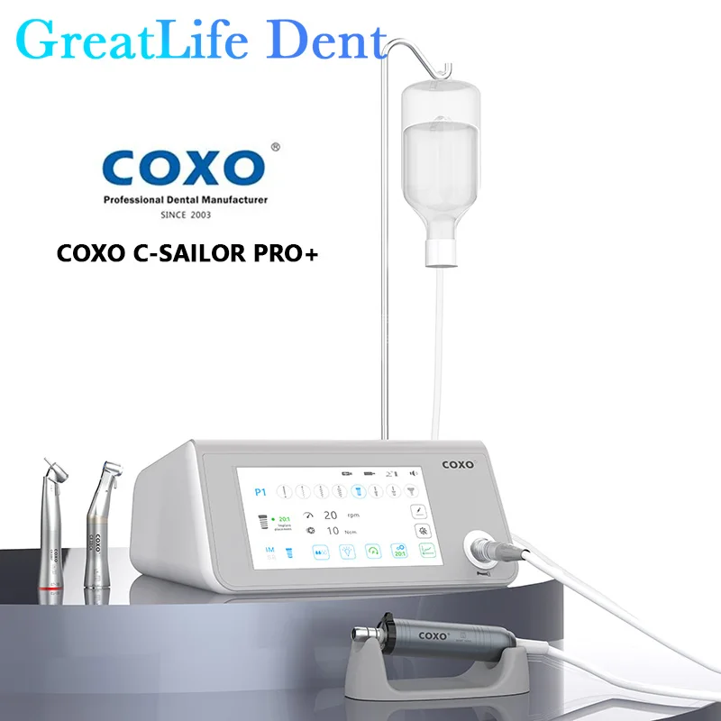 Стоматологический аппарат для имплантации GreatLife Dent COXO C-Сейлор Pro + пьезохирургия, система 2 в 1, стоматологическая хирургия с 2 наконечниками
Стоматологический аппарат для имплантации GreatLife Dent COXO C-Сейлор Pro + пьезохирургия, система 2 в 1, стоматологическая хирургия с 2 наконечниками