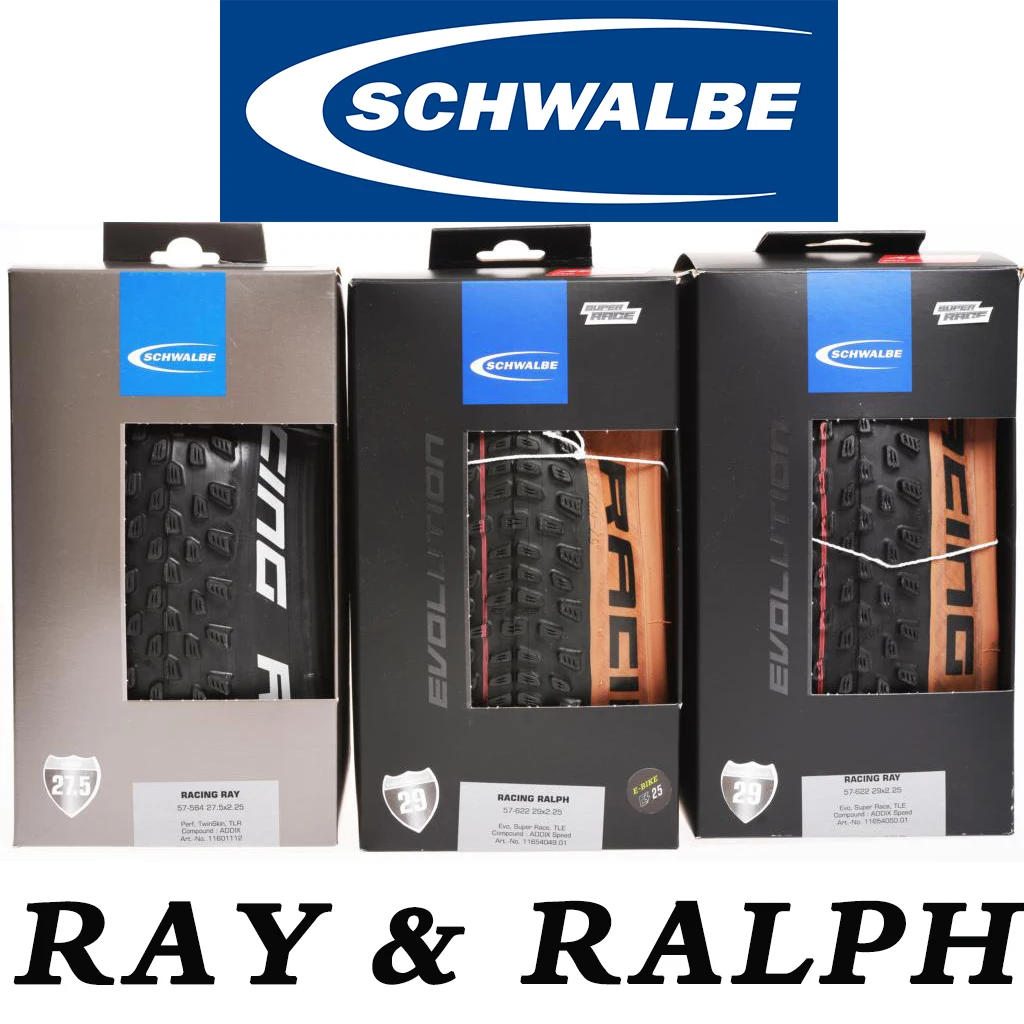 

SCHWALBE RACING RAY/RALPH 27.5x2.25 29x2.25/2.35 57-584/622 Folding Bicycle Tubless Tire TLE/TLR Mountain Front Rear Bike Tyre