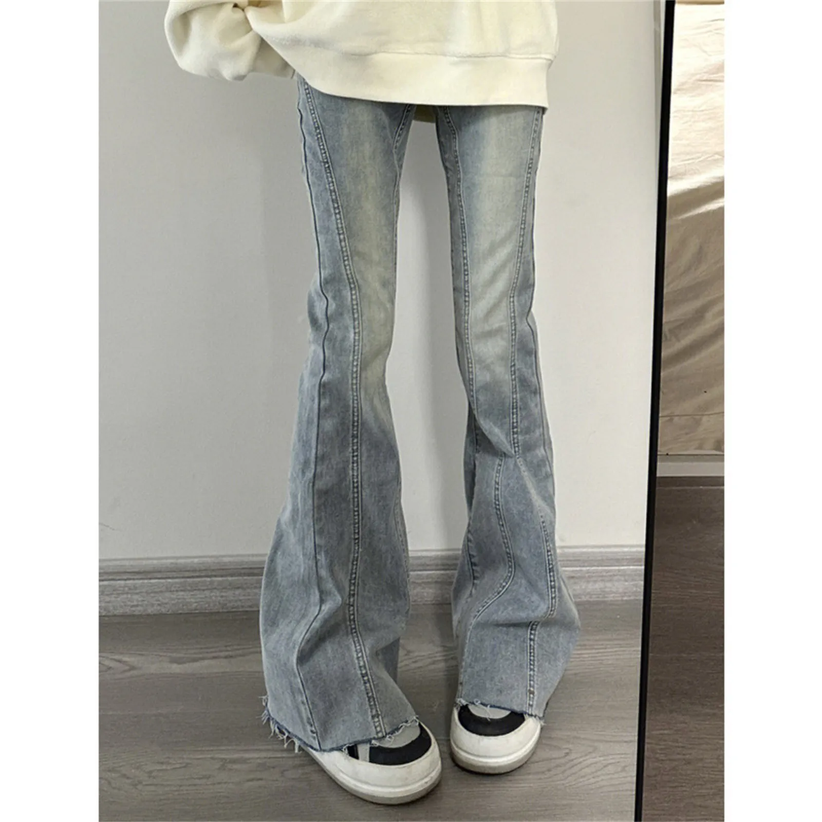 

Модные женские узкие джинсы, прямые повседневные брюки с высокой талией, женские джинсовые брюки-карго, широкие прямые брюки