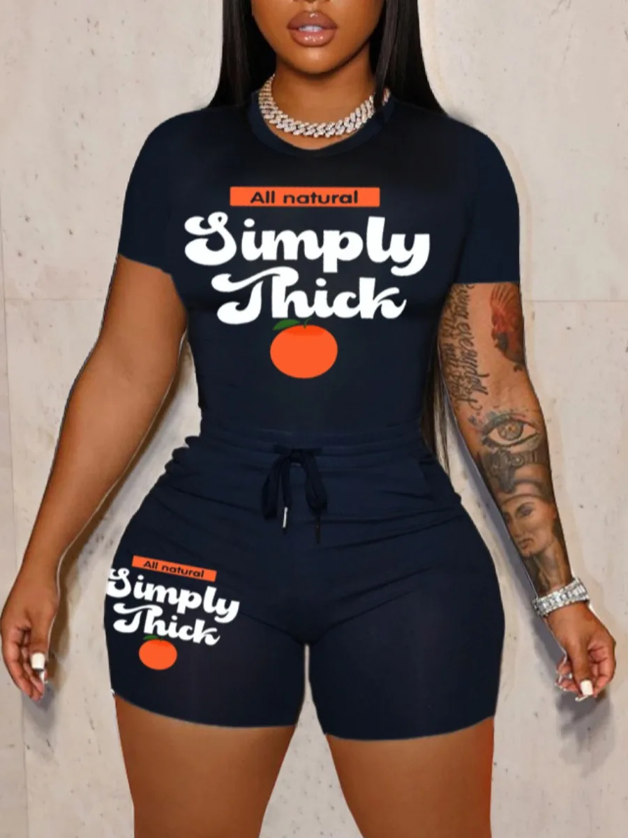 LW Round Neck Letter Print Shorts Set Summer Women Casual T-Shirt Y2k Graphics Top Shorts Set Short Sleeve Two Pieces Set
LW Round Neck Letter Print Shorts Set Summer Women Casual T-Shirt Y2k Graphics Top Shorts Set Short Sleeve Two Pieces Set
