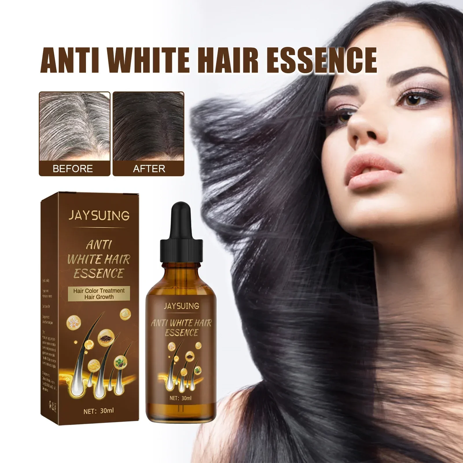 

Эссенция для черных волос Sdotter Jaysuing против белых волос, эссенция для массажа кожи головы, увлажняющая жидкая эссенция для роста волос, эссенция для корней и восстановления волос
