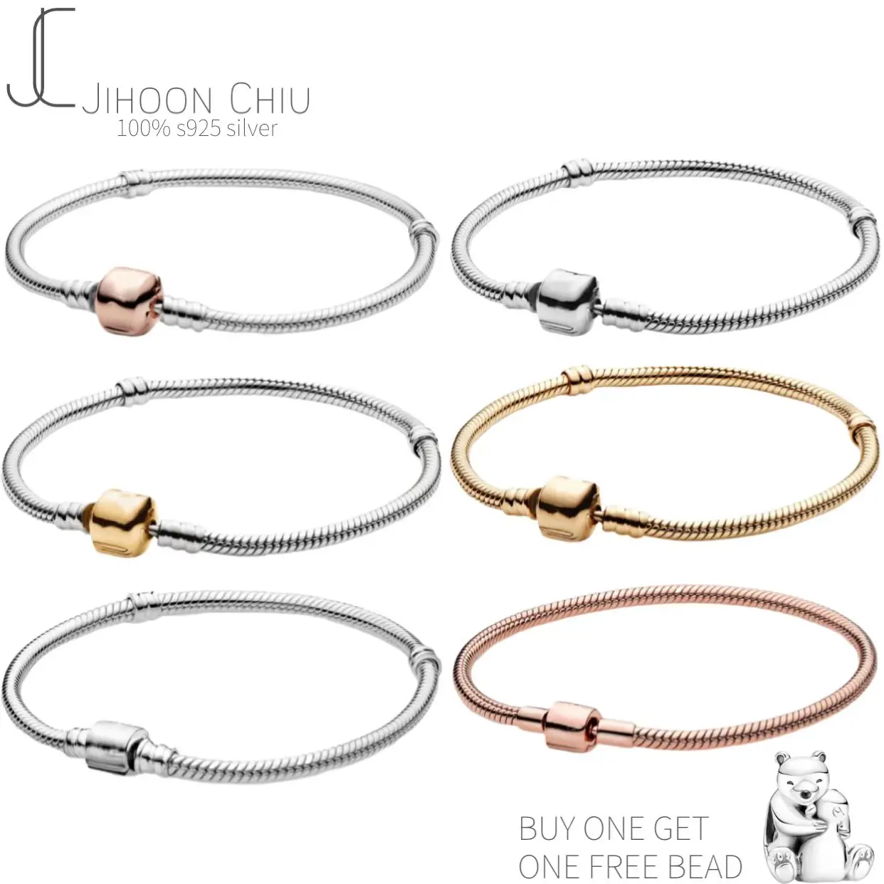 Hot Sale 100% 925 sterling silver bracelet for Women fit original Pan Charm chain Snake bracelet crown style classic DIY jewelry
Hot Sale 100% 925 sterling silver bracelet for Women fit original Pan Charm chain Snake bracelet crown style classic DIY jewelry