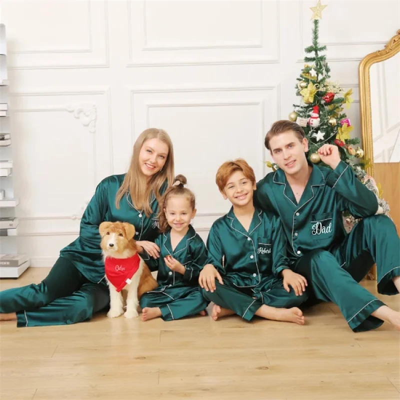 

SILKY CHRISTMAS PAJAMAS Family Matching Silky Pajamas Set, Merry Christmas Pjs,CustomizedPersonalized Pajamas Christmas