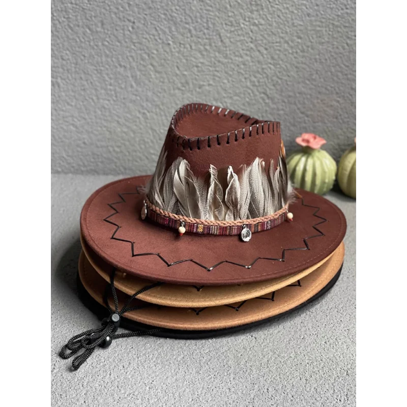 Western Cowboy Hat Men and Women Spring Summer Fall Outdoor Tour Photo Shade Knight Hat Ethnic Wind Large Brim Jazz Hat
Western Cowboy Hat Men and Women Spring Summer Fall Outdoor Tour Photo Shade Knight Hat Ethnic Wind Large Brim Jazz Hat