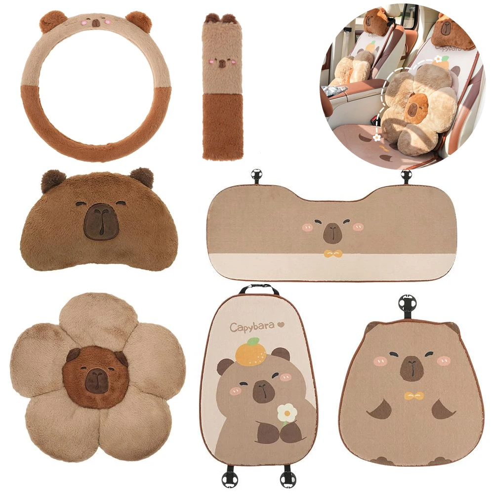 2024 Capibara Car Decoration Comfort Simulation Capybara Cushion Dustproof Fashion Headrest Steering Wheel Cover Universal
2024 Capibara Car Decoration Comfort Simulation Capybara Cushion Dustproof Fashion Headrest Steering Wheel Cover Universal