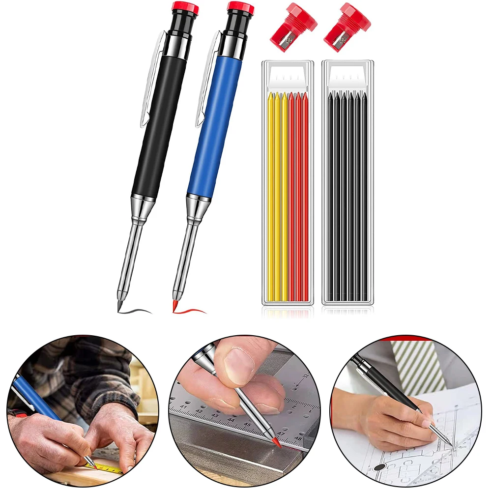 1Set Metal Solid Carpenter Pencil For Deep Hole Marker With Refill Leads Marking Tool Woodworking Deep Hole Pencils
1Set Metal Solid Carpenter Pencil For Deep Hole Marker With Refill Leads Marking Tool Woodworking Deep Hole Pencils