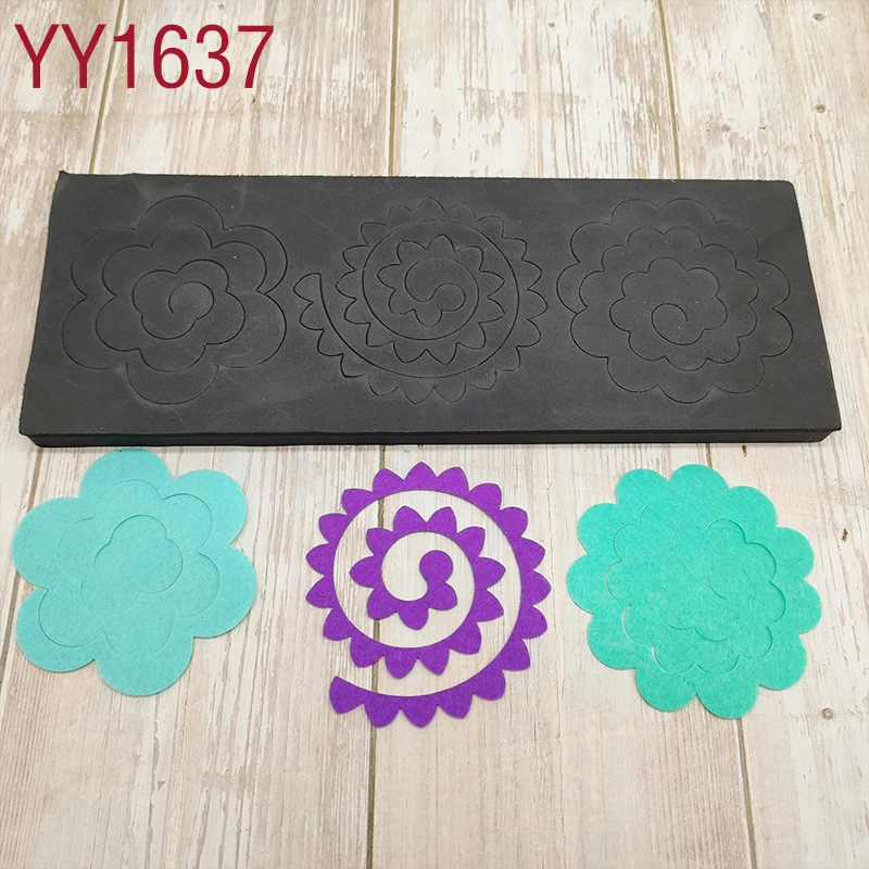 

3 flower and wood mold flower knife mold YY1637 is suitable for all the die-cutting machines on the market