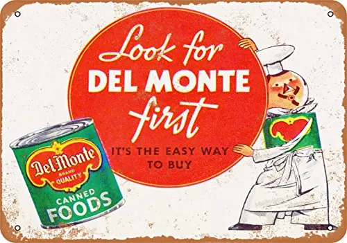 

Metal Sign - 1939 Del Monte Canned Foods - Vintage Look Wall Decor for Cafe Bar Pub Home Beer Decoration Crafts