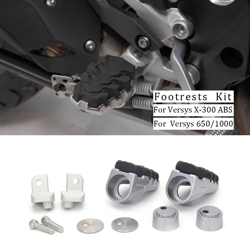New For Kawasaki VERSYS X-300 ABS 2016-2024 Versys 650 Versys650 2014-2024 Versys1000 2011-2024 Foot Pegs Footrests Pedals Kit
New For Kawasaki VERSYS X-300 ABS 2016-2024 Versys 650 Versys650 2014-2024 Versys1000 2011-2024 Foot Pegs Footrests Pedals Kit