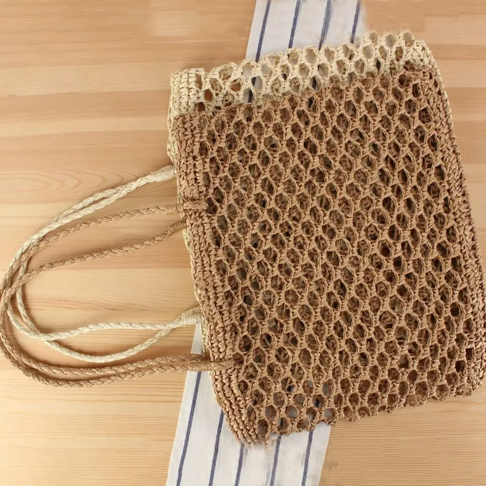 

Handmade Weave Straw Tote Bag Gift Lagre-capacity Texture Beach Bags Designer Advanced Versatile Leisure Tote Bag