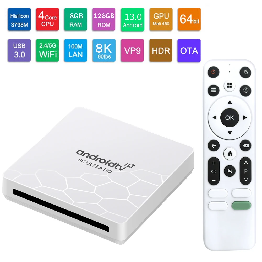 See1278e3c3704f6d81c4be9a85013e49W Q96 OHP 8K Hisilicon Hi3798M Smart TV Box Android 13 Quad Core 8GB 128GB Support 8K 4K HD IPTV 4G 5G Dual Wifi6 OTA Set Top Box