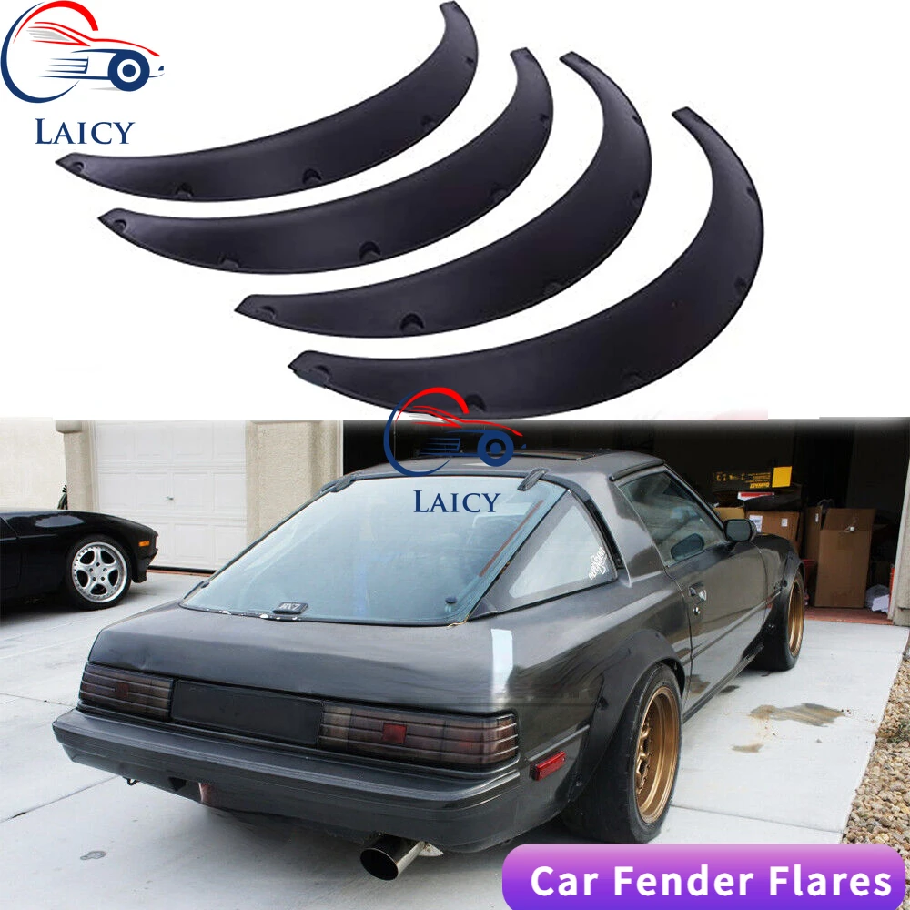 

LAICY For Mazda RX-7 RX7 1979-1995 Car Wheel Arch Fender Flares Mudguard Mud Splash Guard Extra Wide Wheel Kit Auto Parts