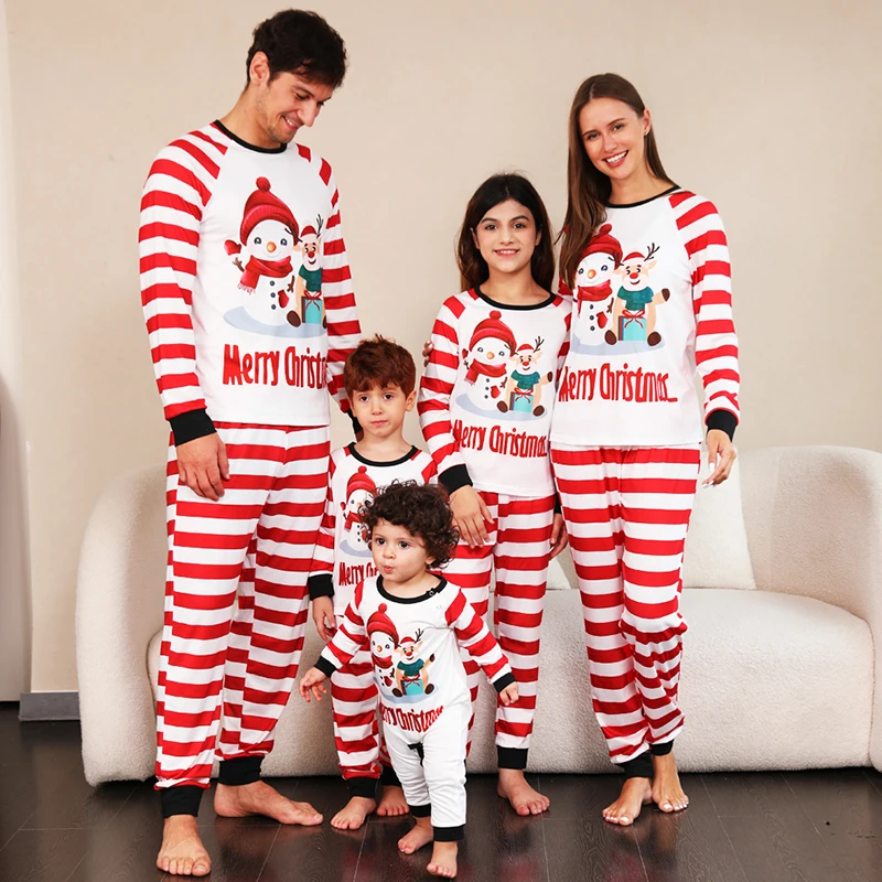 Christmas Family Pajamas Set Snowman Print Mother Father Kids Matching Clothes Infant Baby Romper Xmas Look New Year Clothing
Christmas Family Pajamas Set Snowman Print Mother Father Kids Matching Clothes Infant Baby Romper Xmas Look New Year Clothing