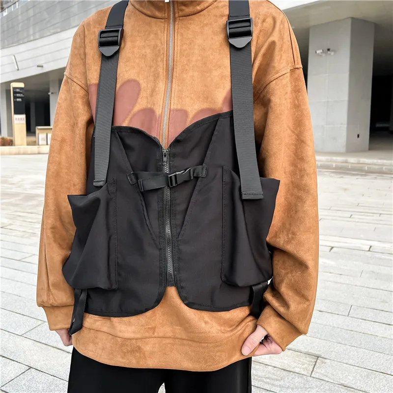 

2023 Newest Men Hip-pop Daily Boys Cool Crossbody Chest Bags For Work Travel High Capacity Business Handbags With Large Pockets