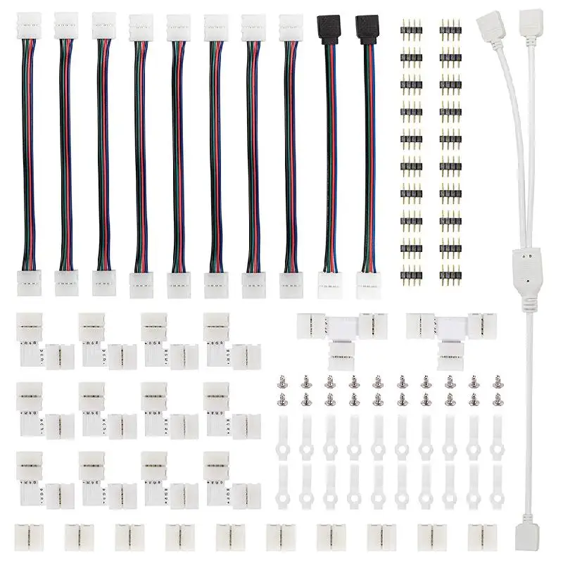 UYANGG 4-Pin Connector 10MM Terminal Splice L T I Shaped RGB LED Strip Light Bar Adapter Kit For 5050 Jumper Wire Connector
UYANGG 4-Pin Connector 10MM Terminal Splice L T I Shaped RGB LED Strip Light Bar Adapter Kit For 5050 Jumper Wire Connector