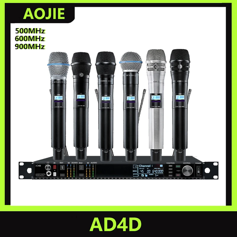 AOJIE AD4Dлучший профессиональный беспроводной микрофон с максимальной производительностью, оснащенный набором микрофонов AD2/KSM8 UHF сверхдальнего действия
AOJIE AD4Dлучший профессиональный беспроводной микрофон с максимальной производительностью, оснащенный набором микрофонов AD2/KSM8 UHF сверхдальнего действия