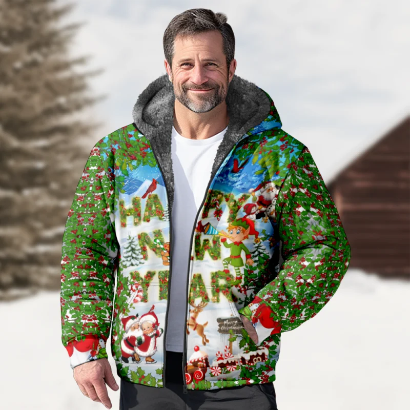 Christmas Cotton Coat Hooded Sweater Casual Print Men's Fur Loop Arctic Velvet Zipper Patch Pocket Hooded Sweater a07
Christmas Cotton Coat Hooded Sweater Casual Print Men's Fur Loop Arctic Velvet Zipper Patch Pocket Hooded Sweater a07