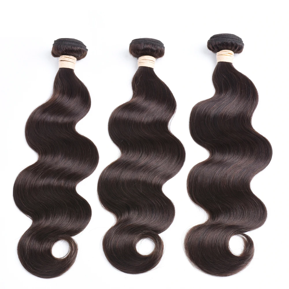 

3 Bundles 10A 2# Brown chocolate Color Body Wave Human Hair Bundle 3 PCS Brazilian Hair Weaves #2 Remy Hair Extension