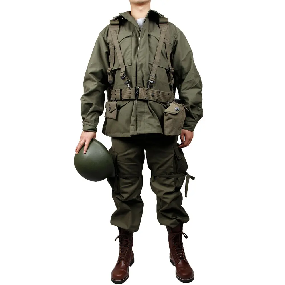 

ww2 US army green outdoor M43 jacket Windbreaker uniform Pure cotton and 1945 Equipment Group（no shoes，no Helmet）