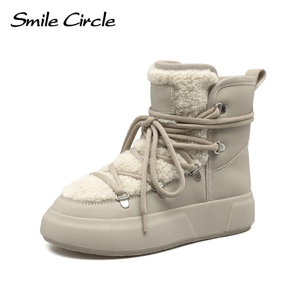 Smile Circle Снежные сапоги женские зимние теплые плюшевые сапоги лодыжки модные платформы повседневная обувь
Smile Circle Снежные сапоги женские зимние теплые плюшевые сапоги лодыжки модные платформы повседневная обувь