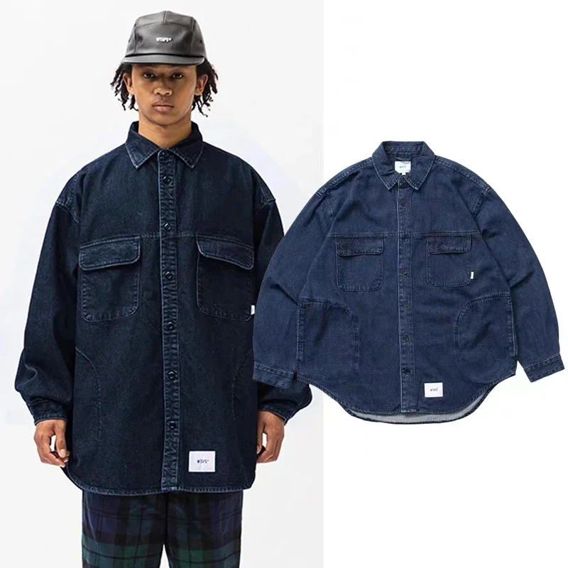City Boy Blue Wtaps Denim Jackets Men Women 1:1 Washed Single Breasted Shirts Cowboy Jeans Coats Japan
City Boy Blue Wtaps Denim Jackets Men Women 1:1 Washed Single Breasted Shirts Cowboy Jeans Coats Japan