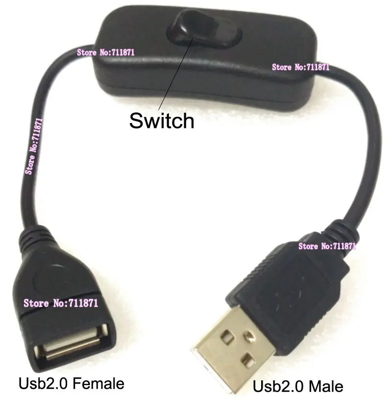 

Удлинитель с переключателем Usb-кабеля «штырь-гнездо» ВКЛ./ВЫКЛ.