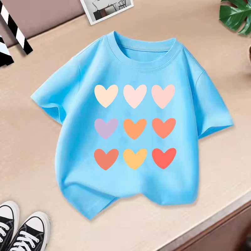 2024 Summer Girls T-shirts Cartoon Short-sleeve Tops for Kids Candy Color School Tees Baby Clothing 1-10T Love Letters
2024 Summer Girls T-shirts Cartoon Short-sleeve Tops for Kids Candy Color School Tees Baby Clothing 1-10T Love Letters