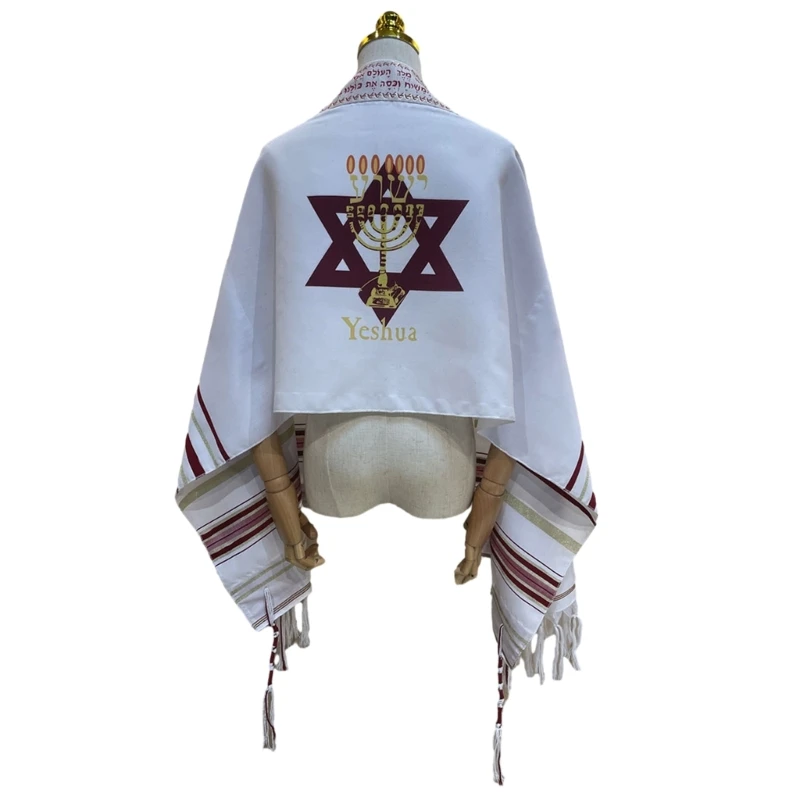 

Religious Observances Pray Scarf for Men Breathable Casual Turbans with Embroidery Pattern Traditional Gatherings Gift