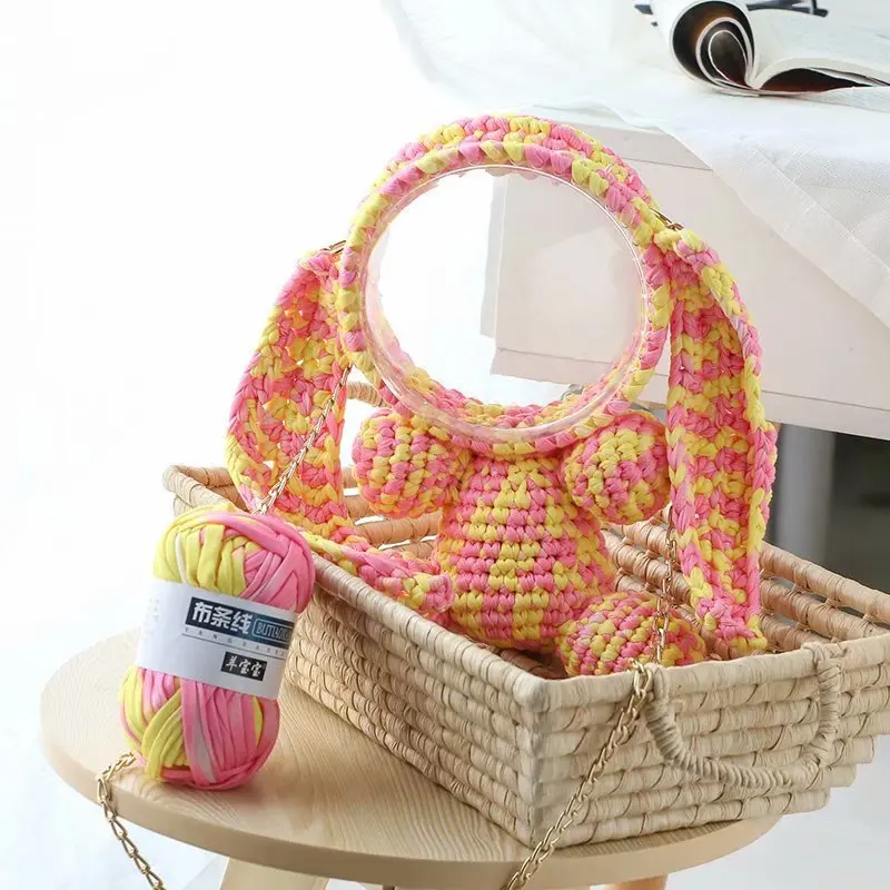 Strip Thread Woven DIY Mom Bag Fabric Line Colorful Handmade TikTok Same Yarn Braid
Strip Thread Woven DIY Mom Bag Fabric Line Colorful Handmade TikTok Same Yarn Braid