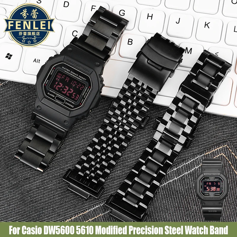 For Casio G-SHOCK stainless steel Watchband DW5600/5000/DW6900 small block modified series Watch Strap With metal connector 16MM
For Casio G-SHOCK stainless steel Watchband DW5600/5000/DW6900 small block modified series Watch Strap With metal connector 16MM