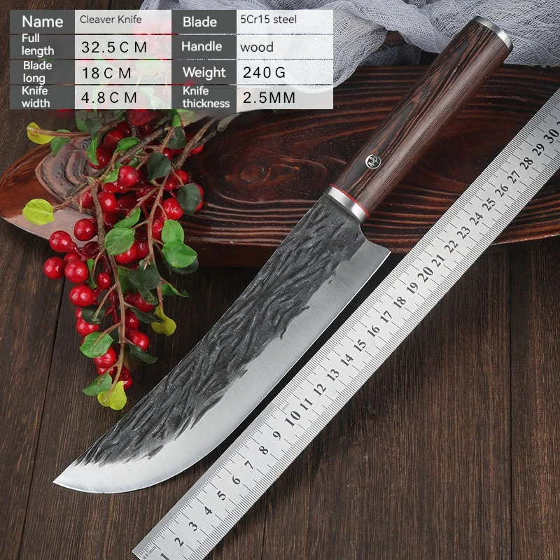 

Chefs Cleaver Knife Sharp Slicing Ham Sushi Boning Filleting Longquan Kitchen Knives Wood Handle Handmade Forged Cooking Tools