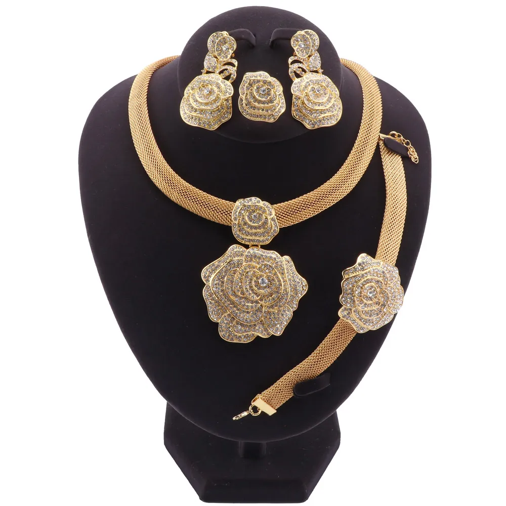 Dubai Gold Color Jewelry Sets For Women Bridal Luxury Necklace Earrings Bracelet Ring Set African Wedding Party Gifts 6 Mallzona See2498d5e2af49218c3b9ce12ae098c4I Dubai Gold Color Jewelry Sets For Women Bridal Luxury Necklace Earrings Bracelet Ring Set African Wedding Party Gifts Mallzona