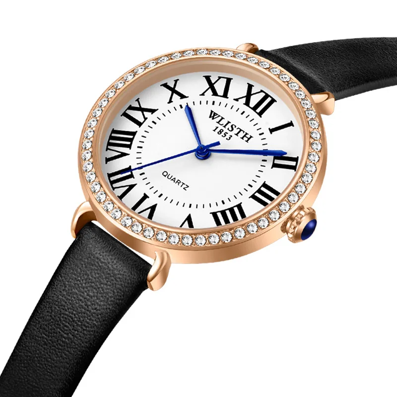 

Светильник роскошные женские кварцевые наручные часы с маленьким циферблатом, популярные водонепроницаемые изысканные кварцевые часы со стразами и ремешком для женщин