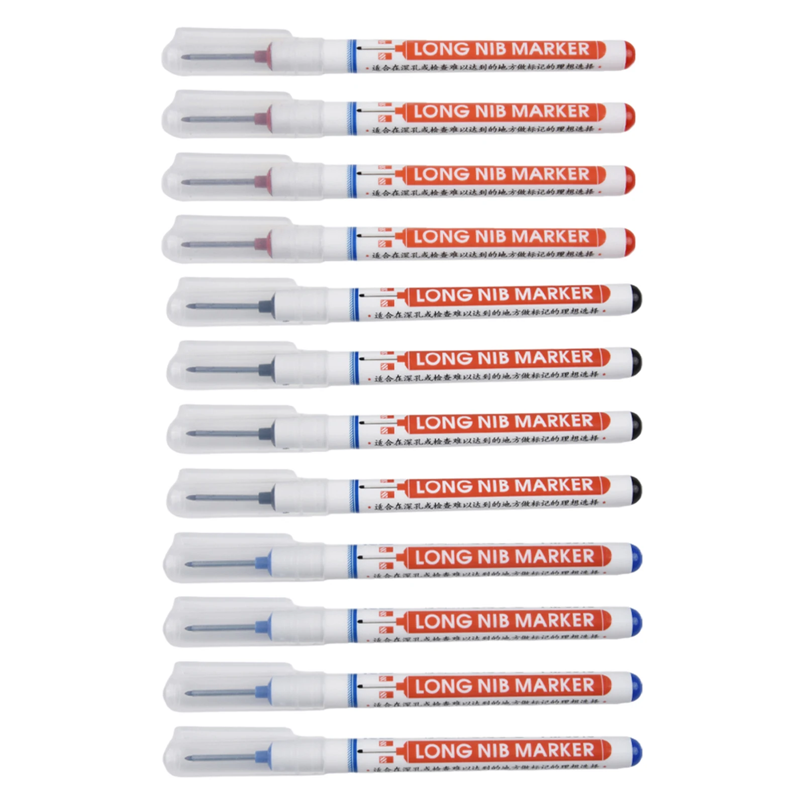 12pcs Long Head Markers Multifunction Deep Hol Marker Pen For Woodworking Furniture Decoration Head Tip 20mm Oil-based Markers
12pcs Long Head Markers Multifunction Deep Hol Marker Pen For Woodworking Furniture Decoration Head Tip 20mm Oil-based Markers