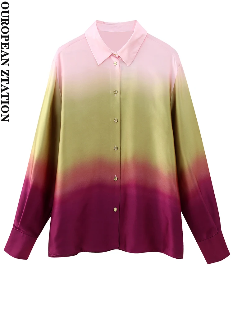 PAILETE женские 2023 модные рубашки с принтом tie-dye винтажные женские блузки с длинным рукавом и пуговицами спереди шикарные топы
PAILETE женские 2023 модные рубашки с принтом tie-dye винтажные женские блузки с длинным рукавом и пуговицами спереди шикарные топы