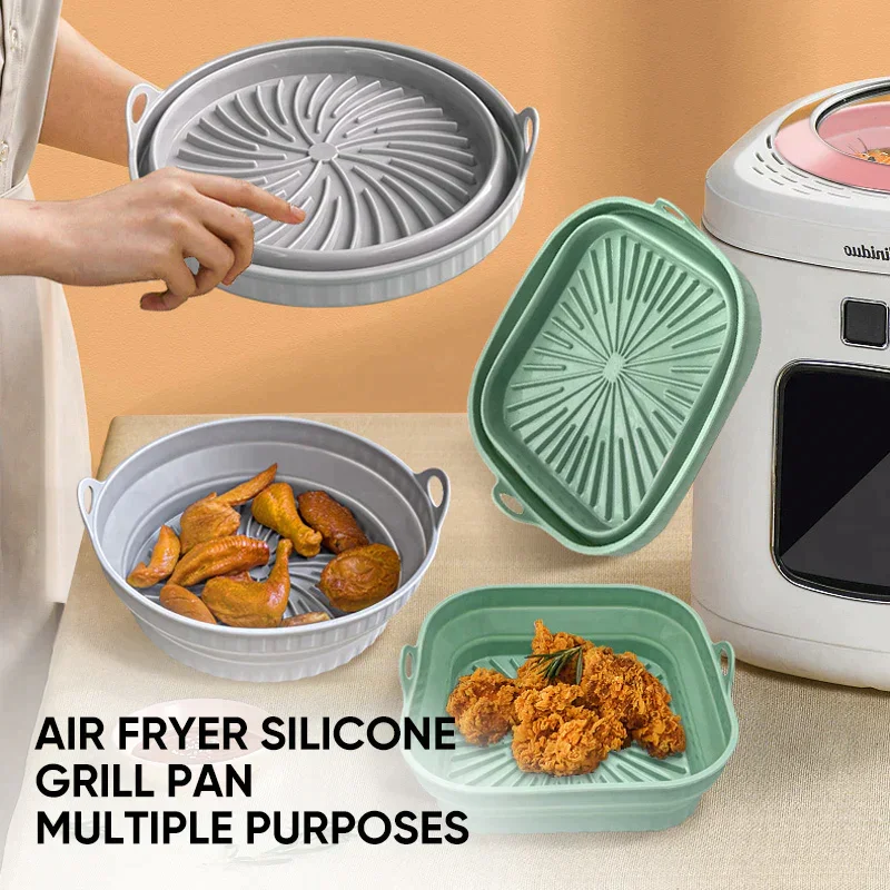 Air Fryer Grill Pan Foldable Food Grade Silicone Pot Replacemen Grill Pan Fried Chicken Oven Baking Kitchen Tools
Air Fryer Grill Pan Foldable Food Grade Silicone Pot Replacemen Grill Pan Fried Chicken Oven Baking Kitchen Tools