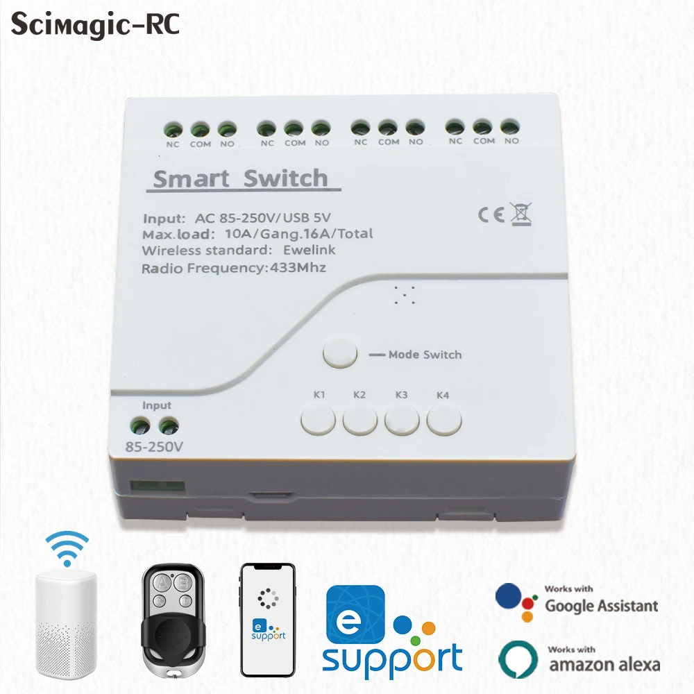 4CH AC DC 12V 24V 220V Wifi умный переключатель Ewelink Модуль Автоматизации реле APP RF дистанционное управление DIY работа с Google Home Alexa
4CH AC DC 12V 24V 220V Wifi умный переключатель Ewelink Модуль Автоматизации реле APP RF дистанционное управление DIY работа с Google Home Alexa