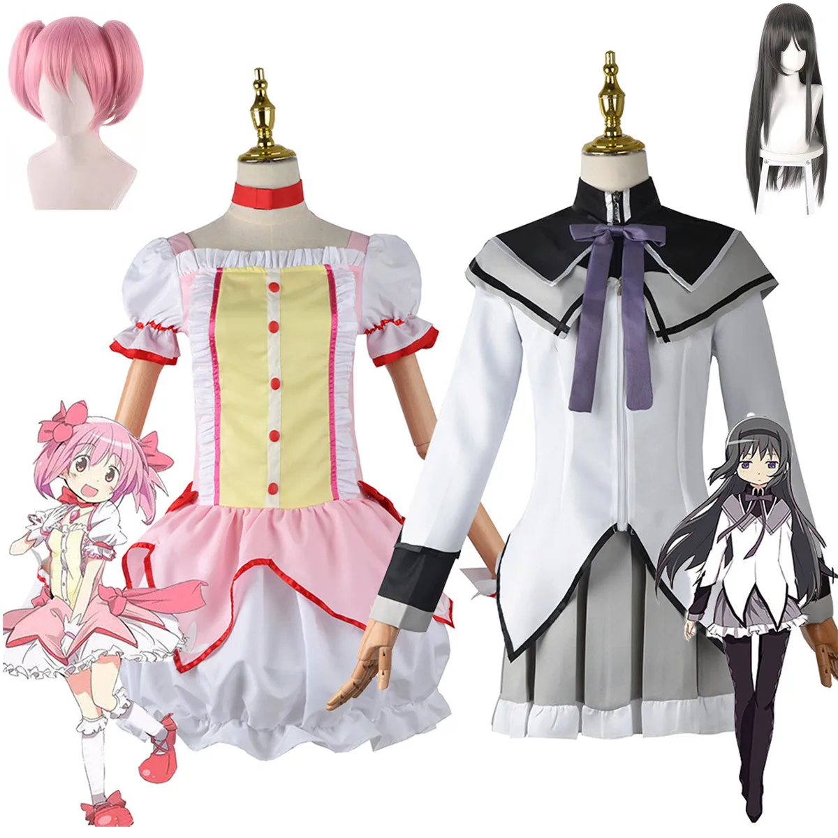 Anime Magical Girl Puella Magi Madoka Magica Akemi Homura Kaname Madoka Cosplay Costume Mahou Shoujo Wig Battle Suit Dress Skirt
Anime Magical Girl Puella Magi Madoka Magica Akemi Homura Kaname Madoka Cosplay Costume Mahou Shoujo Wig Battle Suit Dress Skirt