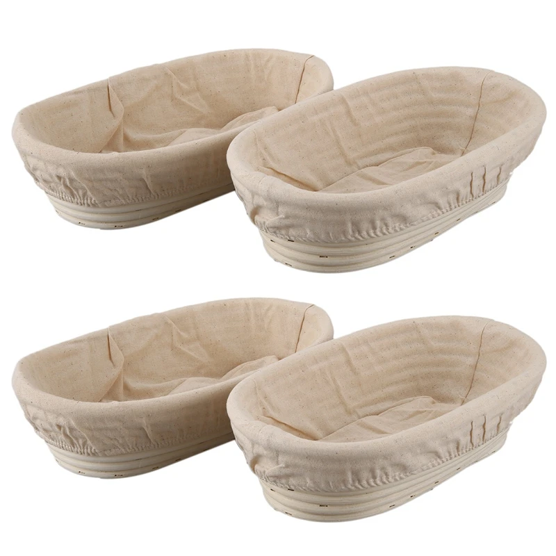 4Pcs 25Cm/10 Inch Bread Basket Rattan Proofing Basket Liner Round Oval Fruit Tray Dough Food Storage Container
4Pcs 25Cm/10 Inch Bread Basket Rattan Proofing Basket Liner Round Oval Fruit Tray Dough Food Storage Container
