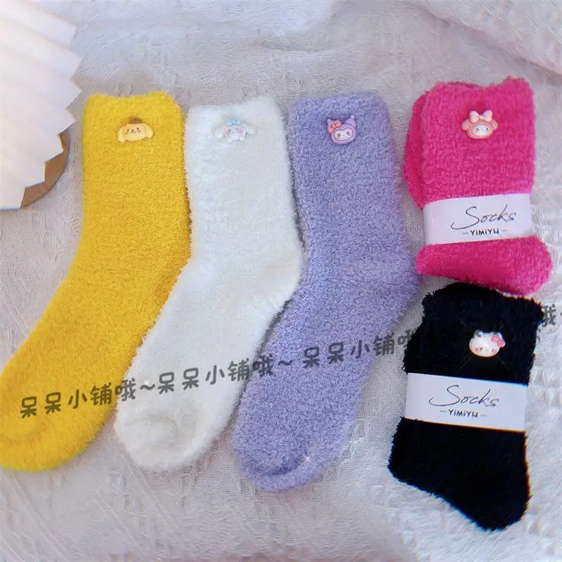 Kawaii Sanrio Children Socks Cinnamoroll Hello Kittys Kuromi Cute Anime Coral Velvet Sweat Absorbent Sleep Socks Kids Toys Gift
Kawaii Sanrio Children Socks Cinnamoroll Hello Kittys Kuromi Cute Anime Coral Velvet Sweat Absorbent Sleep Socks Kids Toys Gift