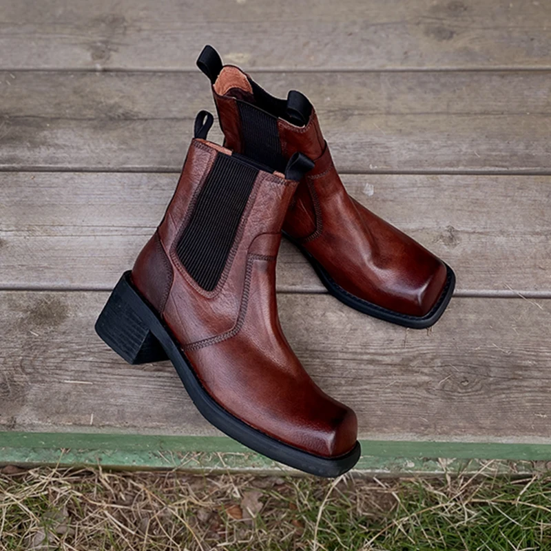 Heihaian Short Boots 2023 Autumn/Winter New Retro Fashion Smoke Boots Square Head Thick Heel Chelsea Boots For Women
Heihaian Short Boots 2023 Autumn/Winter New Retro Fashion Smoke Boots Square Head Thick Heel Chelsea Boots For Women